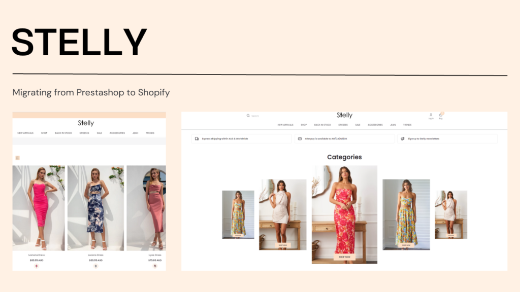 Prestashop to Shopify Migration for Stelly 